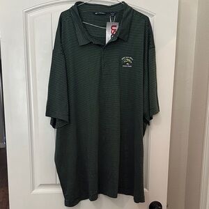 Cutter & Buck Green Striped Polo Shirt